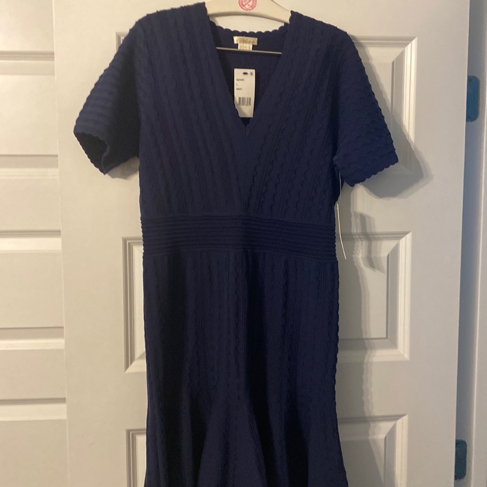 Shoshanna Navy Blue Midi Dress